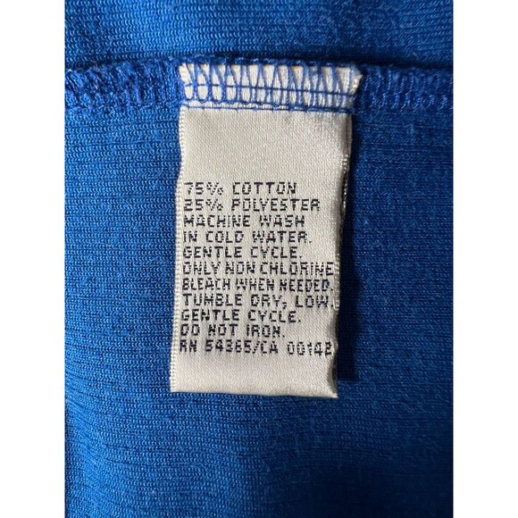 Allison Daley Petite Womens Blue Full-Zip Jacket With Pockets PM/M Cotton & Poly - Picture 6 of 16